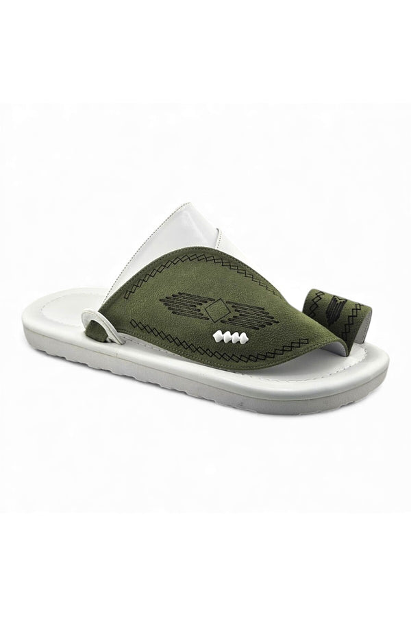 Olive / White