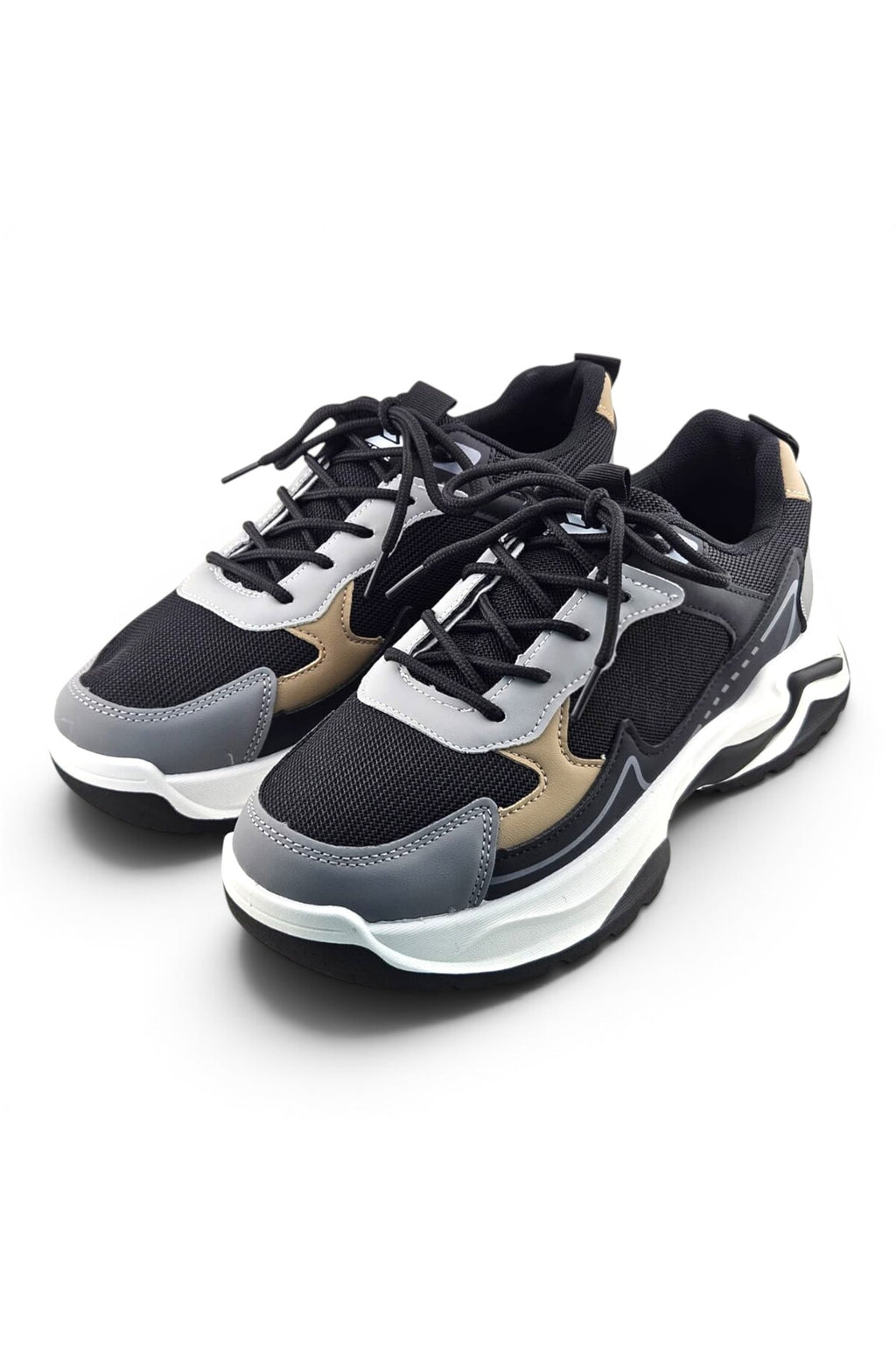 Black / Dark Grey / Beige