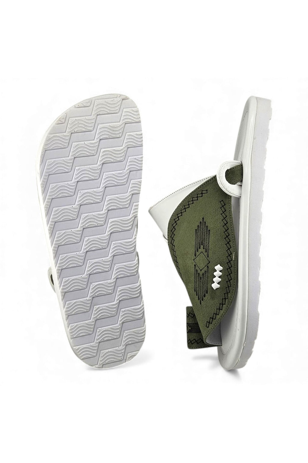 Olive / White
