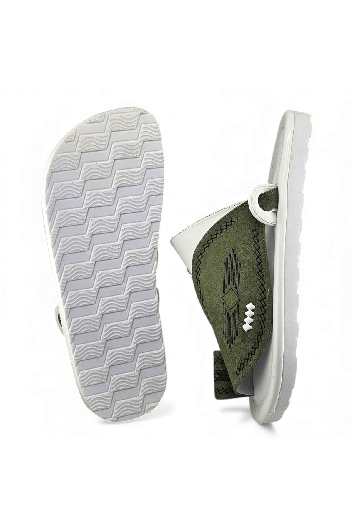 Olive / White