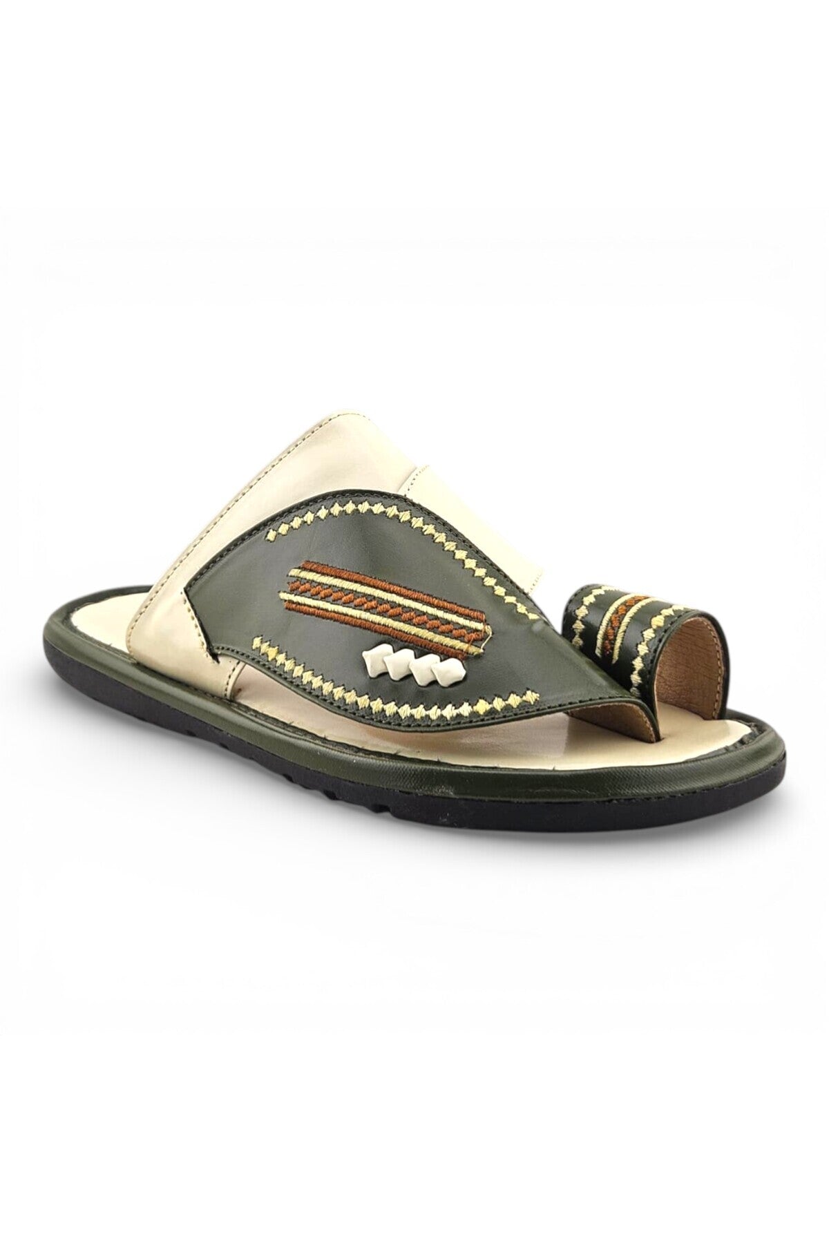 Footprint Kids' & Teens' Comfort Arabic Sandals (Sharqi) - Cream Secondary image