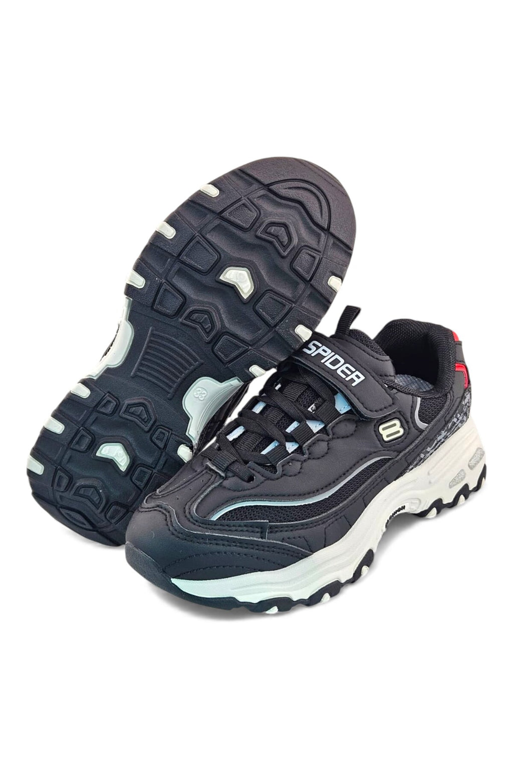 Black / Light Grey / Red