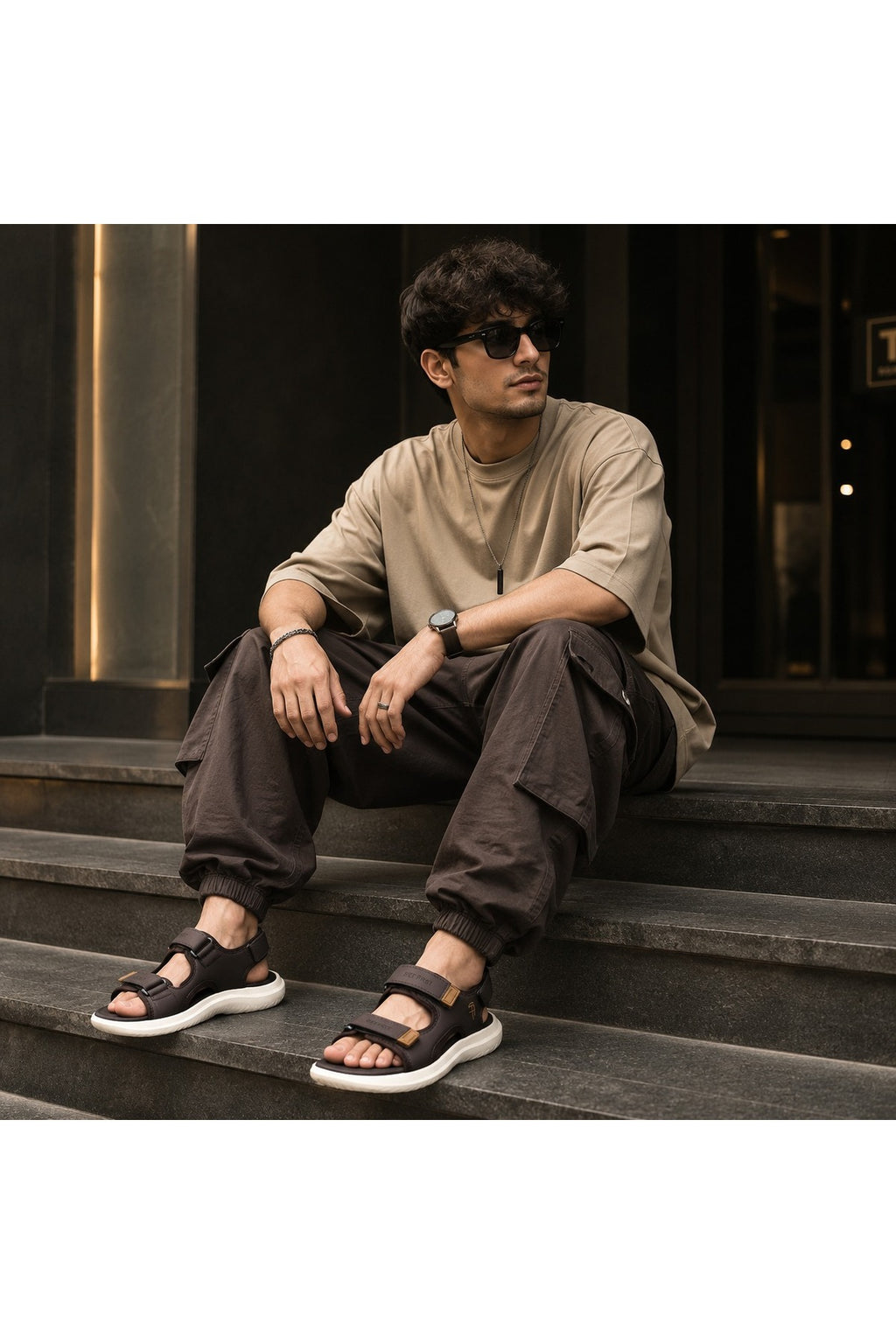 Beige / Dark Brown