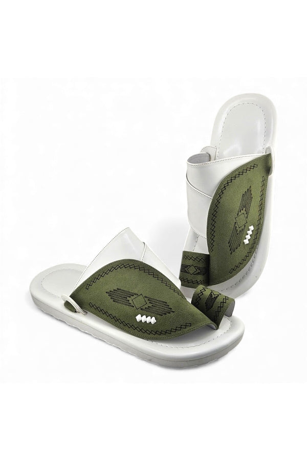 Olive / White