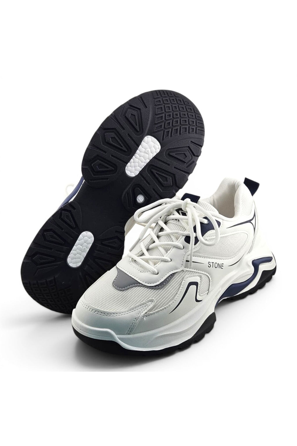 White / Navy