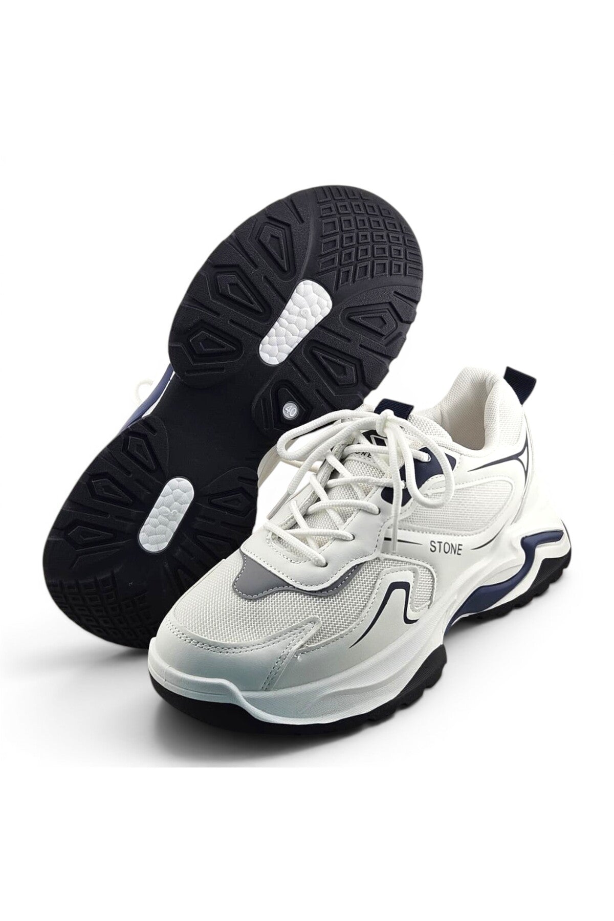 White / Navy