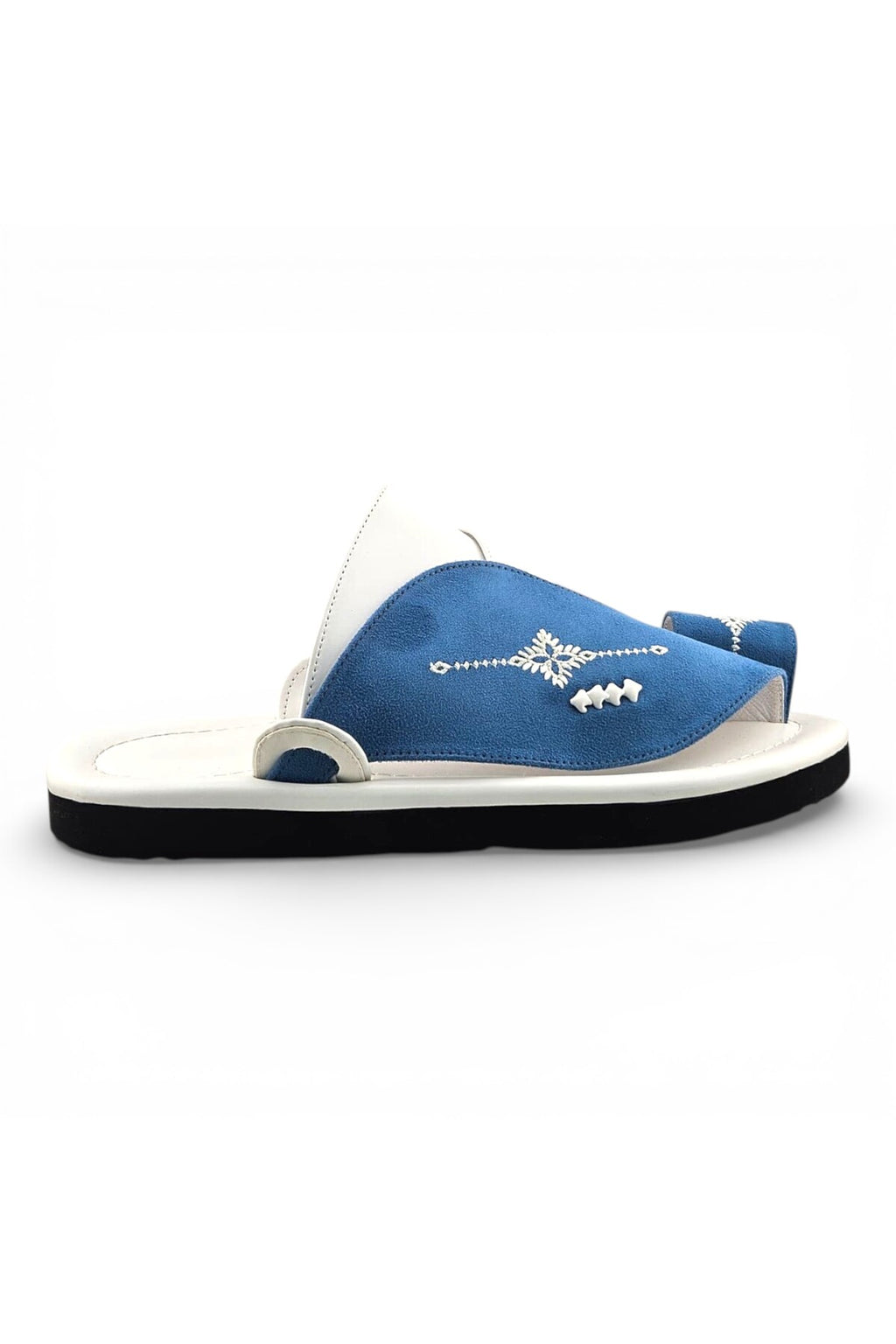 White / Light Sky Blue