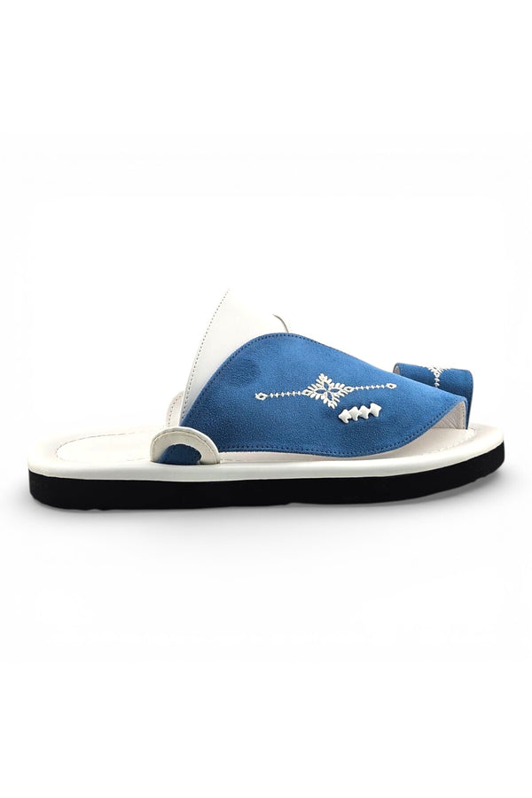 White / Light Sky Blue