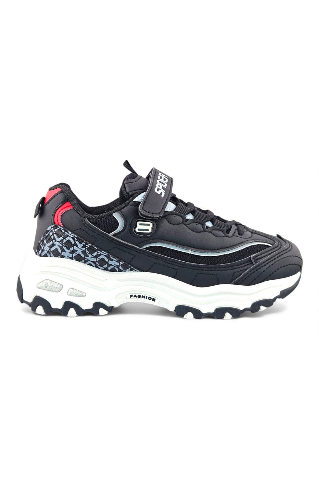 Black / Light Grey / Red