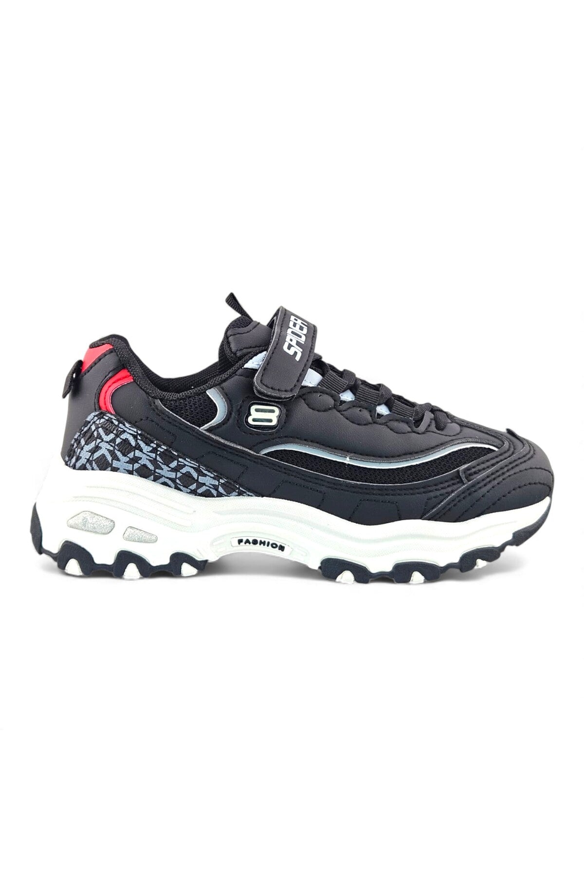 Black / Light Grey / Red