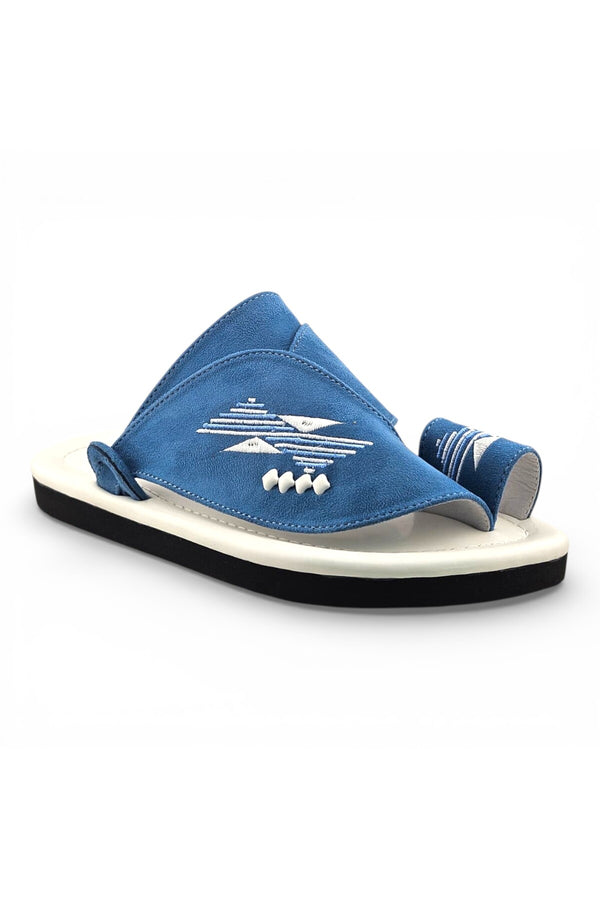 White / Light Sky Blue