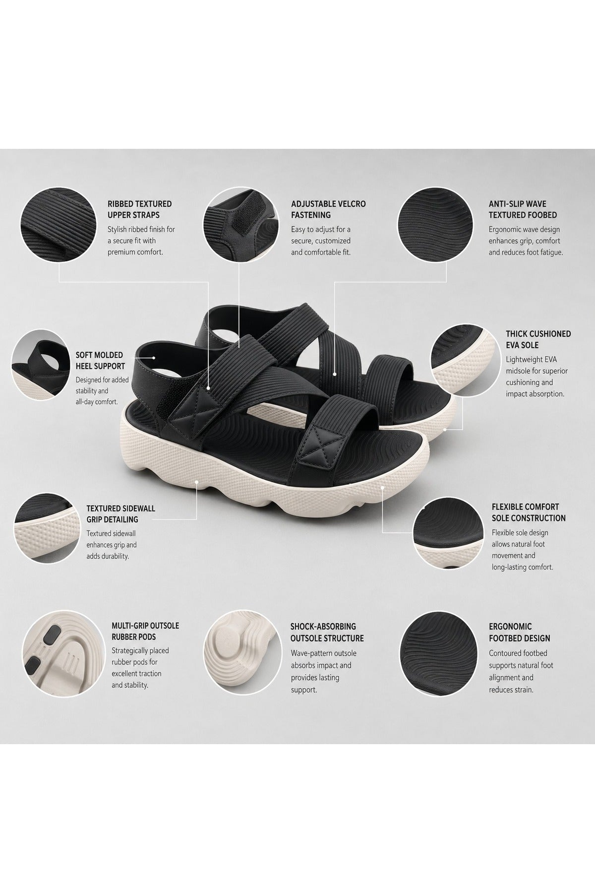 Feet First Kids' & Teens' Everyday Comfort Sandals Secondary image