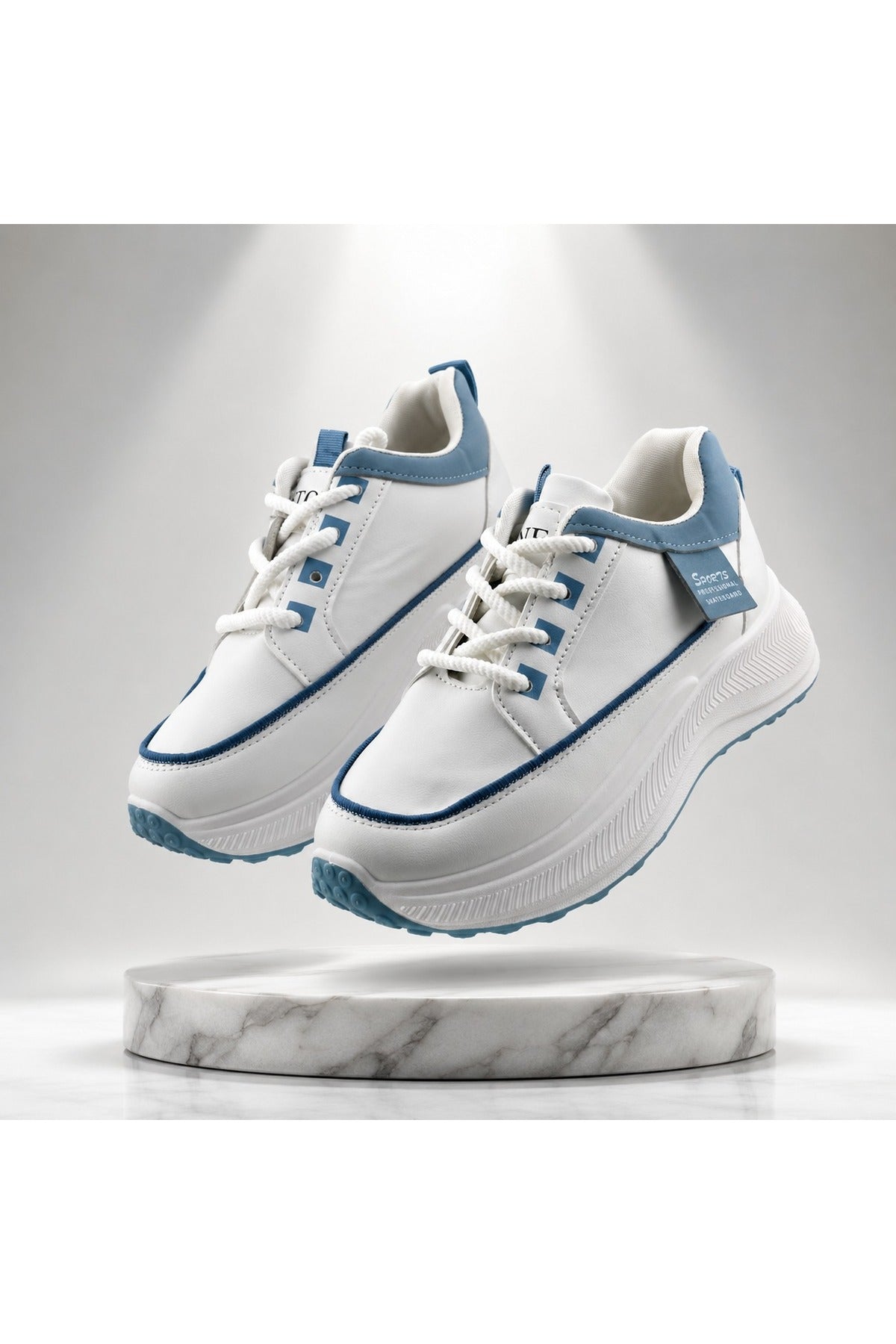 White / Sky Blue