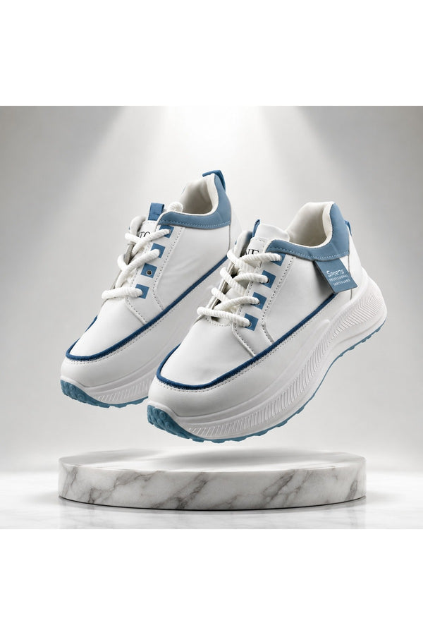 White / Sky Blue
