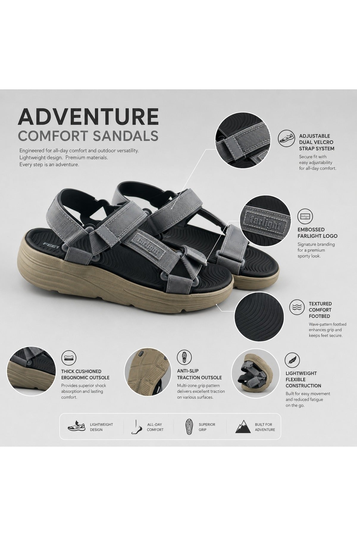 Feet First Men's Everyday Comfort Sandals Secondary image